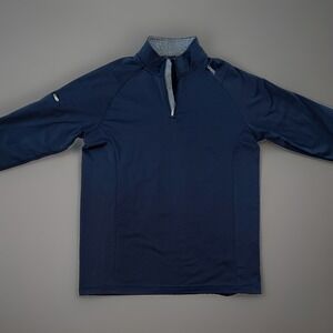 UNRL Pullover Men's Medium Blue Training 1/4 Zip Performance Stretch Golf